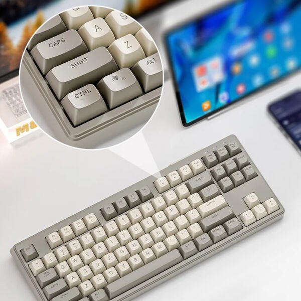 M87 Gaming Keyboard 87 Keys Portable 2.4GHZ Wireless Office Mechanical Keyboard PBT Key Cap Keyboards Blueberry Version