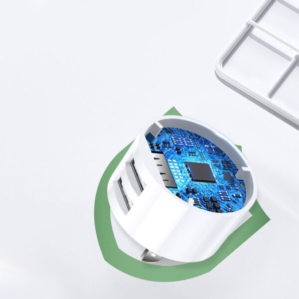Dual USB Round Travel Charger Mobile Phone Charging Head USB Power Adapter With Plug For Laptops Pad Phone And More White [US standard]