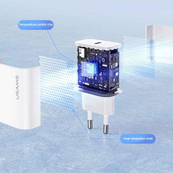 Charging Blocks PD 20W EU Plug Quick Charging Blocks Wall Charger Brick USB C Charger Block Travel Plug Power Adapter Connector For Smart Phones Tablet Laptop White T65 EU plug