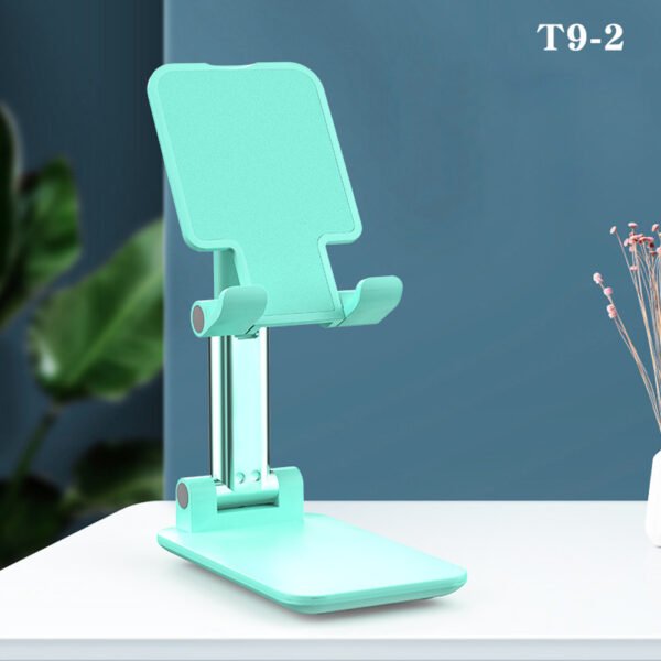 Smart Phone Holder Desk Portable Tablet Cell Phone Holder Tablet Stand Anti-Slip Adjustable Angle Phone Holder Folding Electronic Devices Mount For Mobile Phones Tablet T9 phone version Pearl White