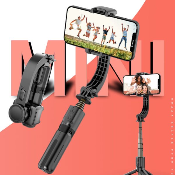 Selfie Stick Tripod Aluminium Alloy Stand Extendable Smart Phones Selfie Stick for Video Recording Photos L08 mini Black