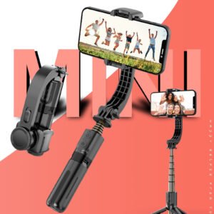 Selfie Stick Tripod Aluminium Alloy Stand Extendable Smart Phones Selfie Stick for Video Recording Photos L08 mini White