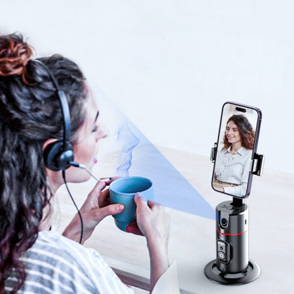 Auto Tracking Phone Holder 360 Degree Rotation Face Recognition Phone Stand Stabilizer Face Body Phone Shooting Mount